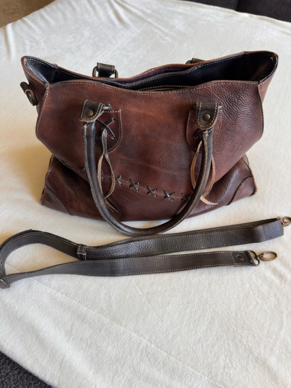 BED|STU Bruna Leather Tote - Teak Rustic Brown - Picture 5 of 11